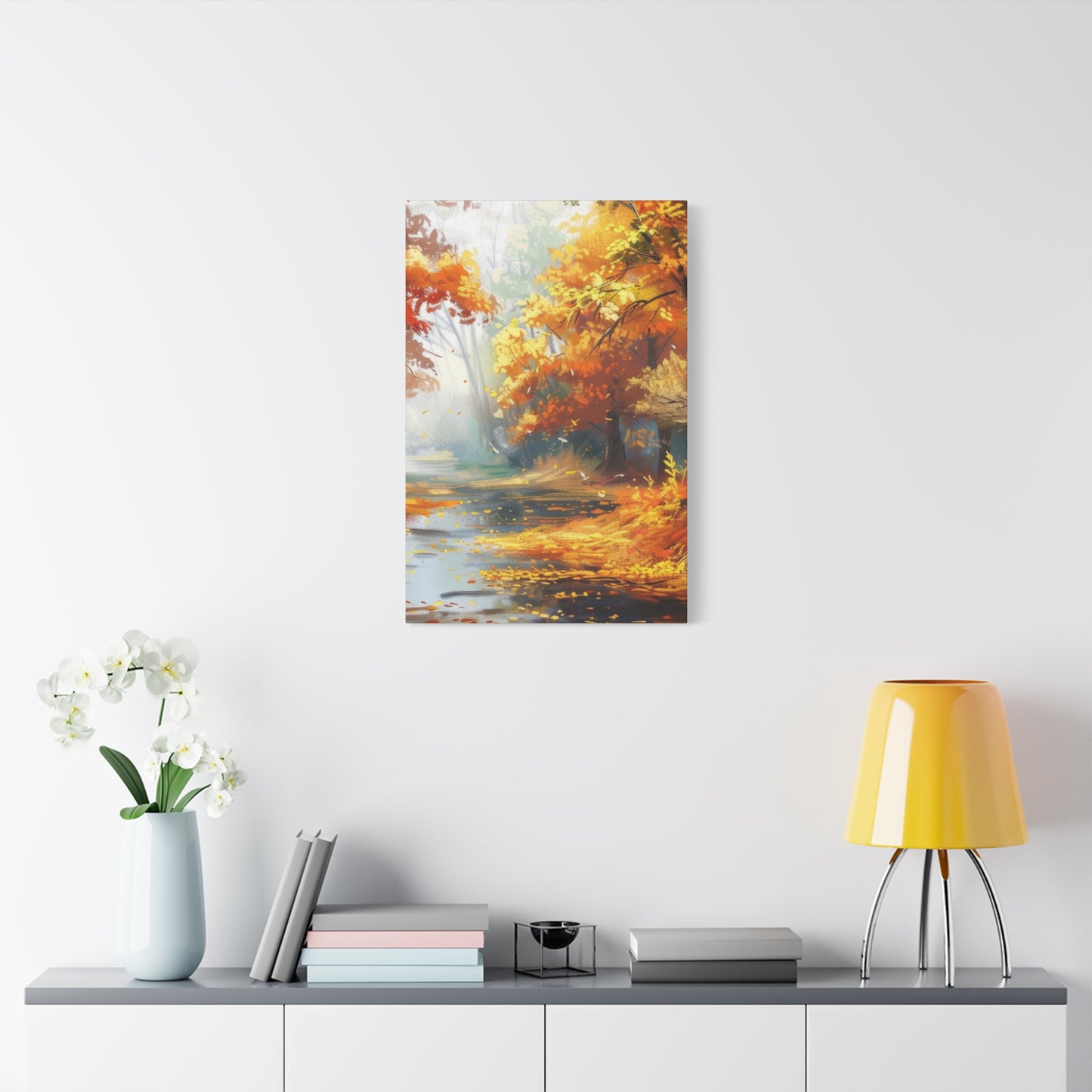 Autumn Serenity Canvas Art, Fall Decor, Nature Wall Art, Seasonal Home Decoration, Cozy Living Room Art