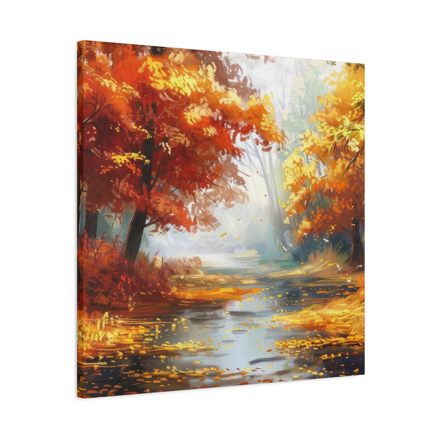Autumn Serenity Canvas Art, Fall Decor, Nature Wall Art, Seasonal Home Decoration, Cozy Living Room Art