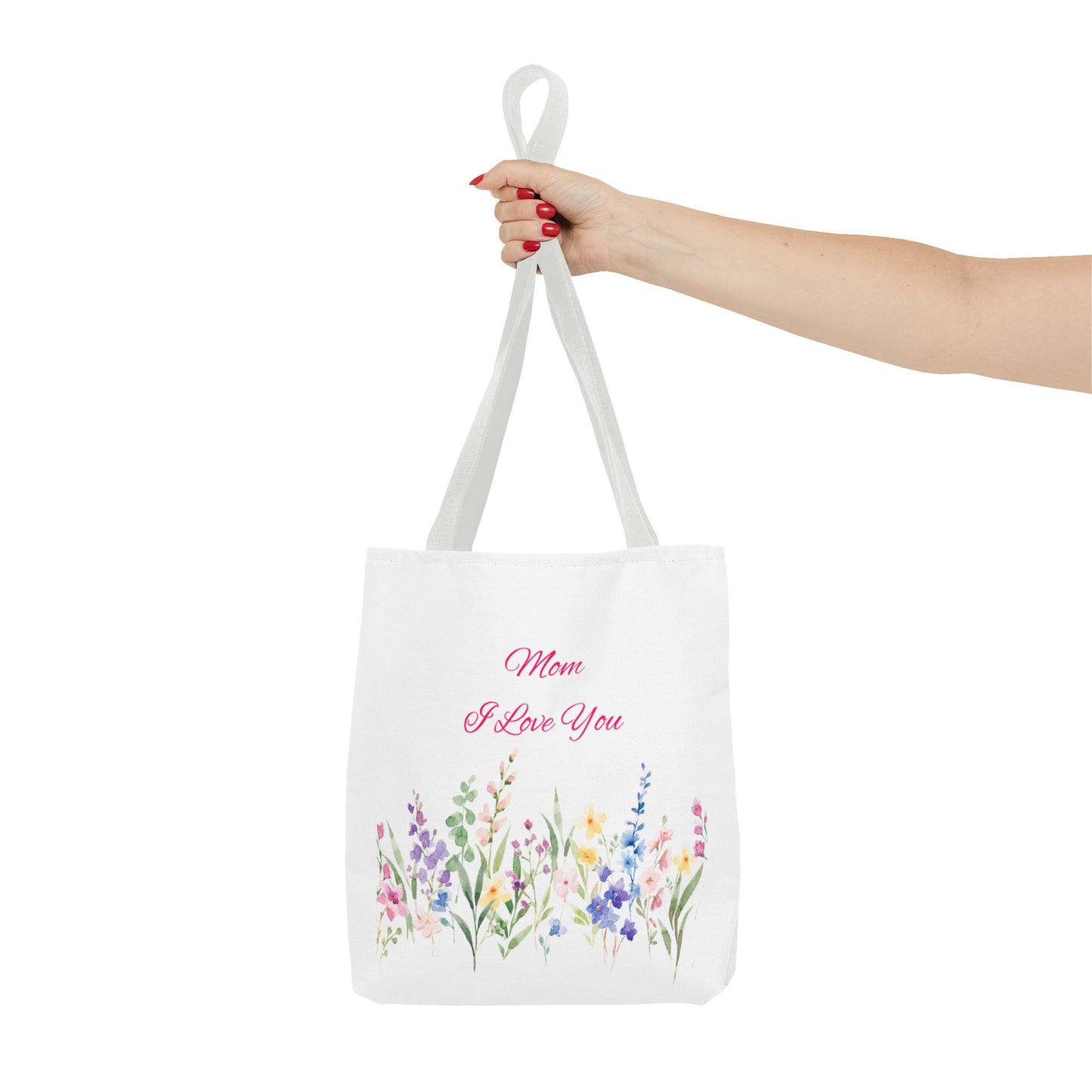 Floral Tote Bag for Moms, Mother's Day Gift, Reusable Shopping Bag, Elegant Floral Design, Eco-Friendly Mom Purse, Daily Use Bag
