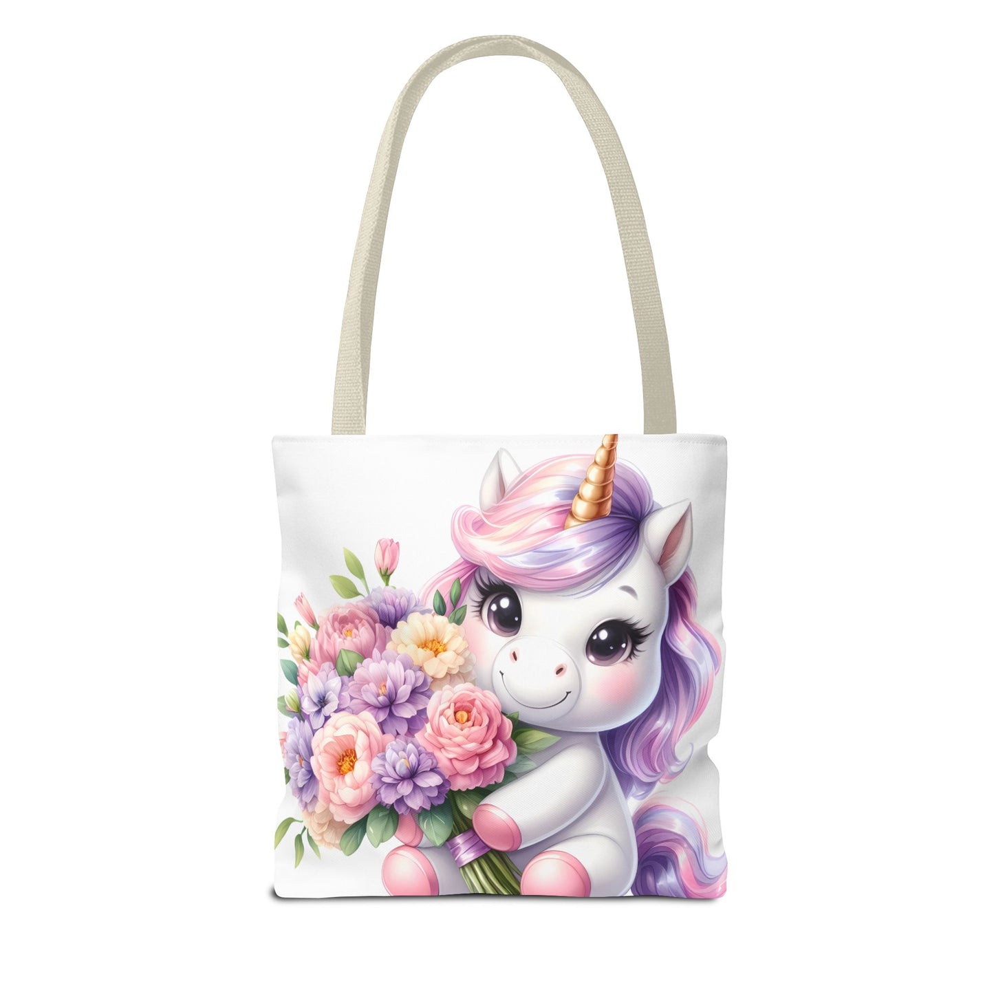 Cute Unicorn Tote Bag, Flower Girl Gift, Kids Birthday Party, Magical Purse for Women, Eco-Friendly Shopping Bag