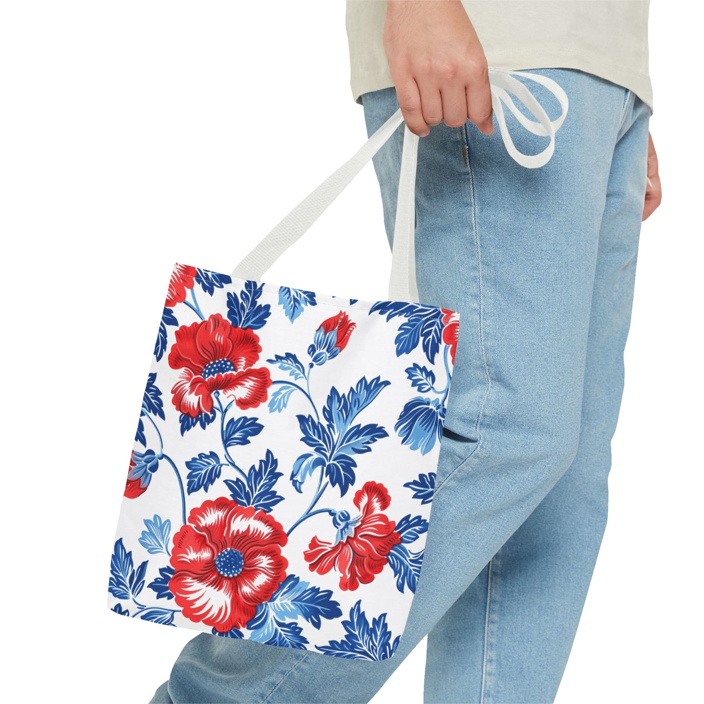 Floral Print Tote Bag for Everyday Use, Stylish Shopper, Reusable Grocery Bag, Gift for Her, Beach or Travel Accessory