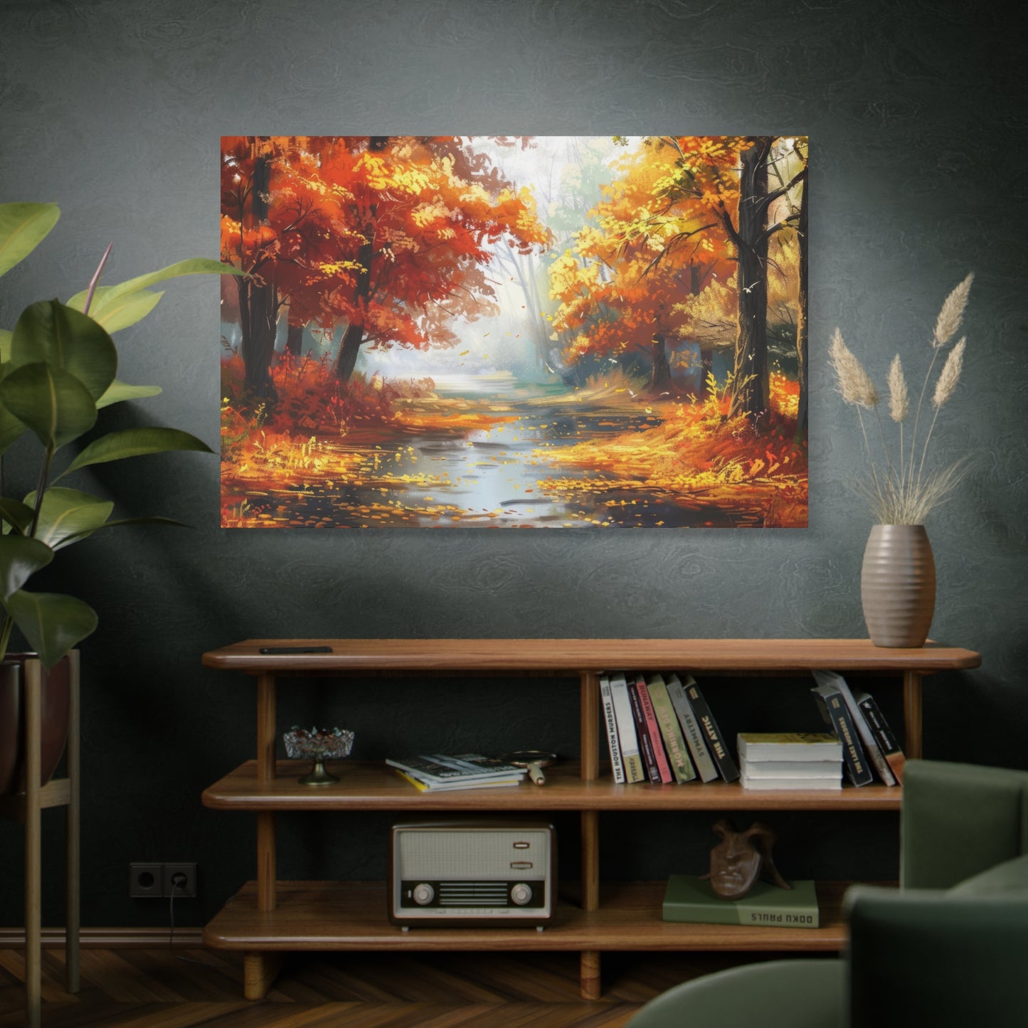 Autumn Serenity Canvas Art, Fall Decor, Nature Wall Art, Seasonal Home Decoration, Cozy Living Room Art