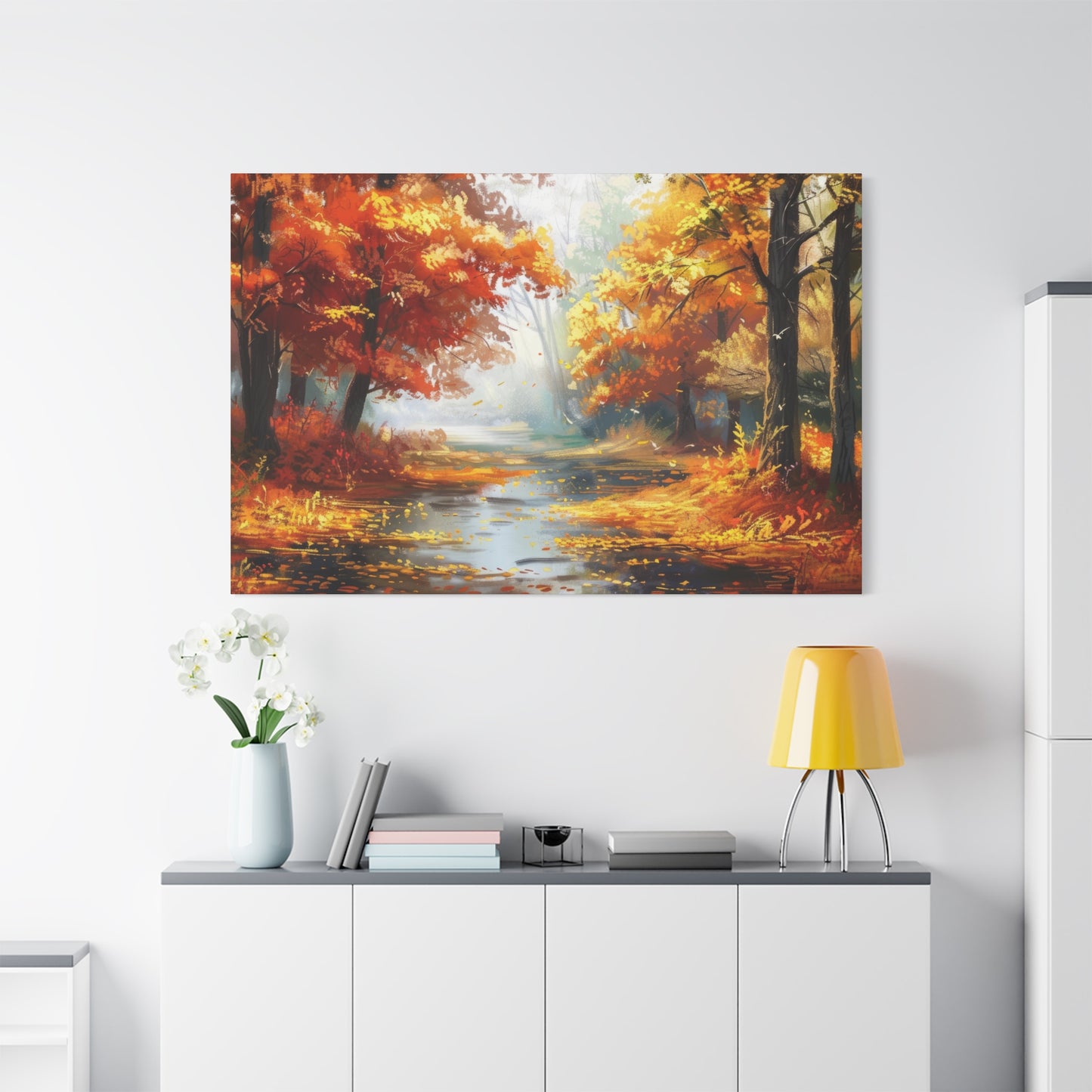 Autumn Serenity Canvas Print, Fall Decor, Home Wall Art, Nature Artwork, Gift for Nature Lovers, Cozy Decorating