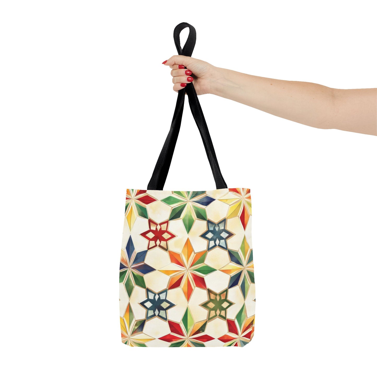 Colorful Geometric Tote Bag - Versatile Shopping Bag, Beach Tote, Gym Bag, Eco-Friendly Gift, Travel Companion