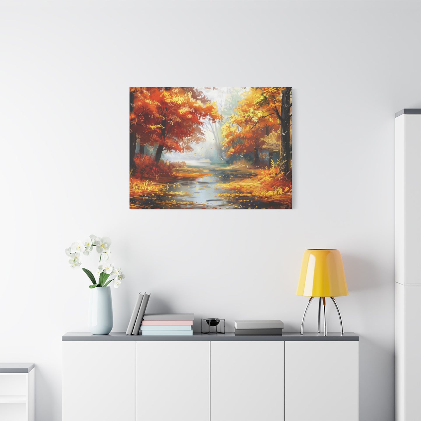 Autumn Serenity Canvas Print, Fall Decor, Home Wall Art, Nature Artwork, Gift for Nature Lovers, Cozy Decorating