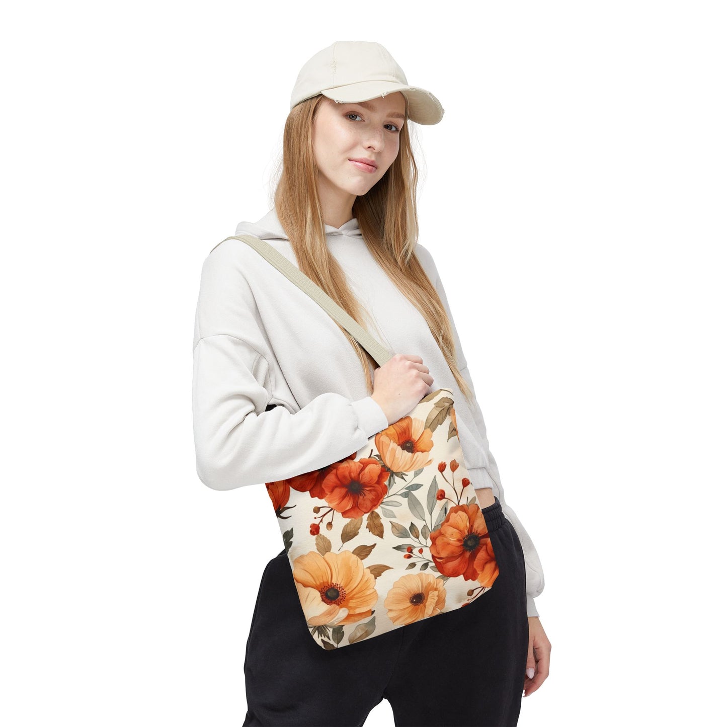 Floral Tote Bag - Boho Chic Reusable Shopping Bag, Gift for Her, Summer Beach Bag, Eco-Friendly Carryall, Everyday Handbag