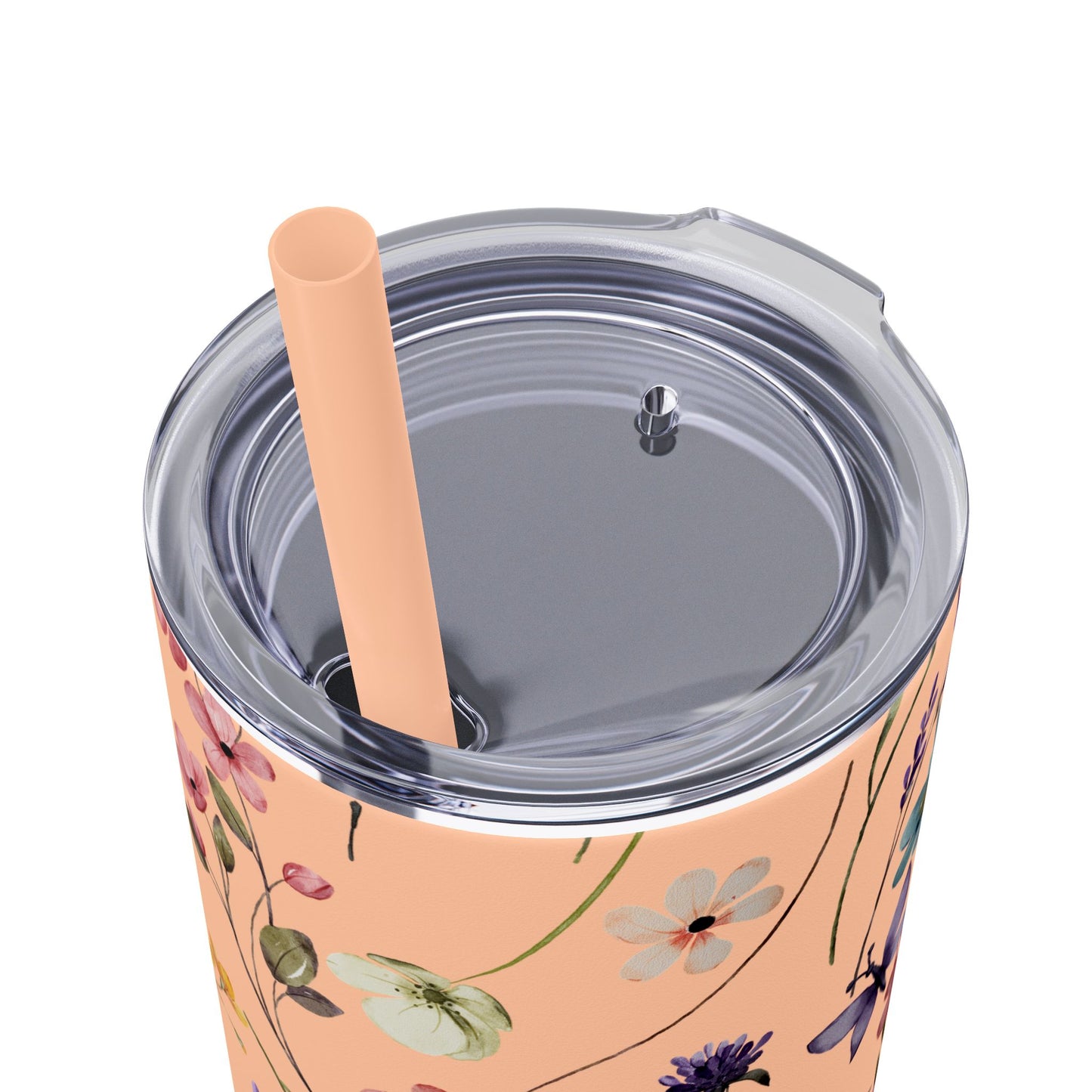 Floral Skinny Tumbler with Straw, 20oz | Elegant Drinkware for Floral Lovers, Eco-Friendly Travel Mug, Perfect Gift for Her, Wedding, [...]
