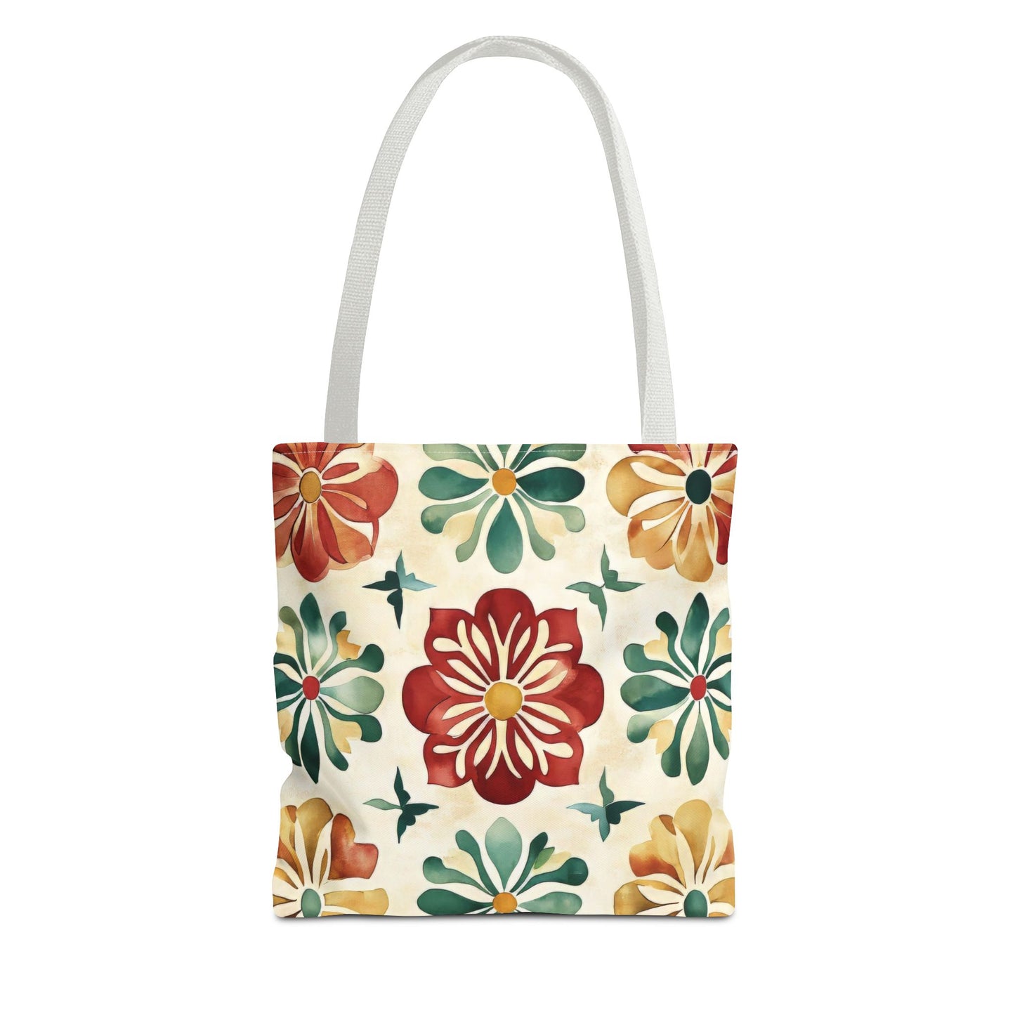 Boho Floral Tote Bag, Stylish Canvas Shopper, Eco-Friendly Bag, Beach, Travel, Grocery, Gift for Her