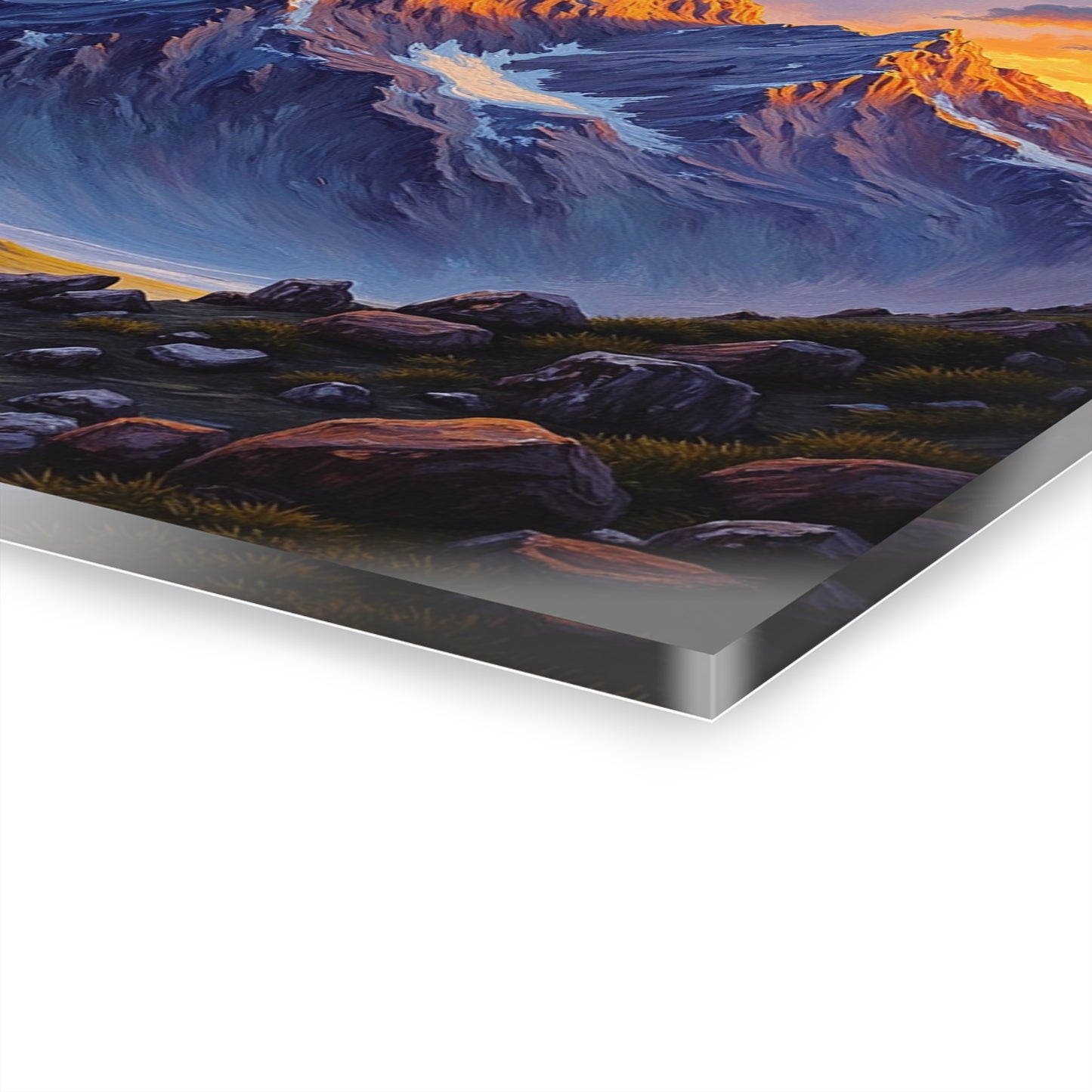 Nature-Inspired Acrylic Print Wall Art, Mountain Landscape Decor, Home Office Artwork, Gift for Nature Lovers, Scenic Decor