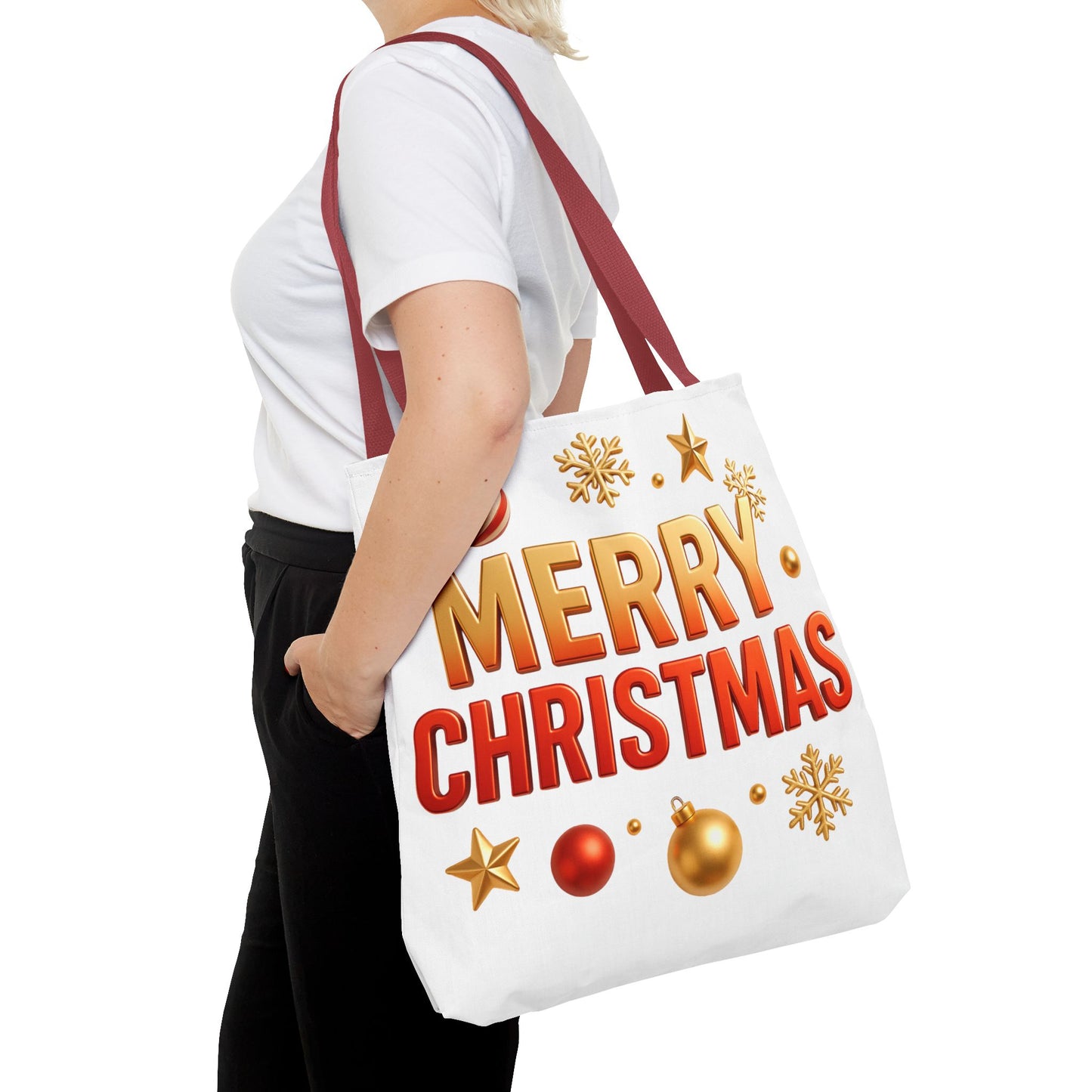 Christmas Tote Bag - Merry Christmas Holiday Shopper
