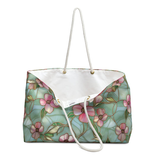 Floral Weekender Bag | Travel Tote, Beach Bag, Gym Bag, Overnight Bag, Summer Essentials