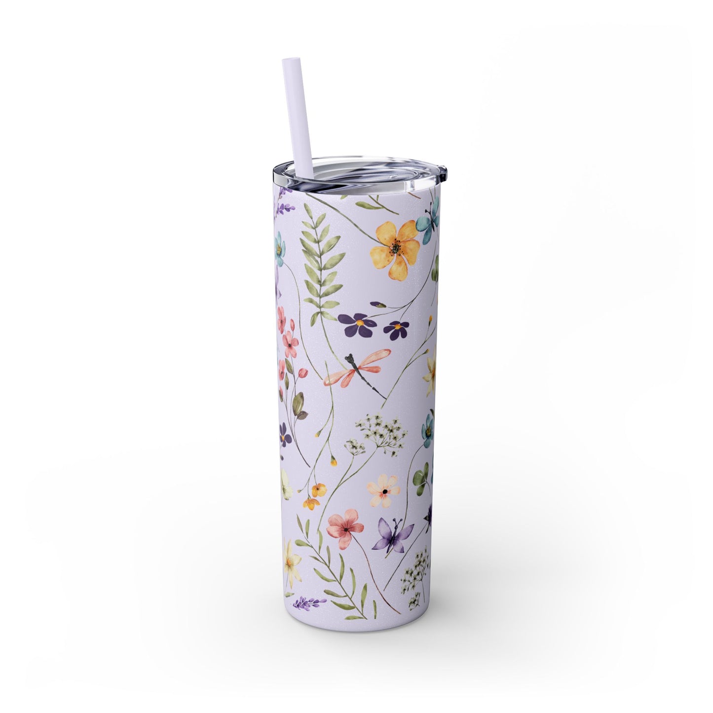Floral Skinny Tumbler with Straw, 20oz | Elegant Drinkware for Floral Lovers, Eco-Friendly Travel Mug, Perfect Gift for Her, Wedding, [...]