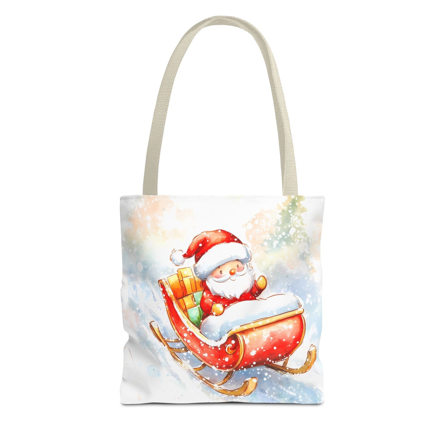 Festive Santa Sleigh Tote Bag