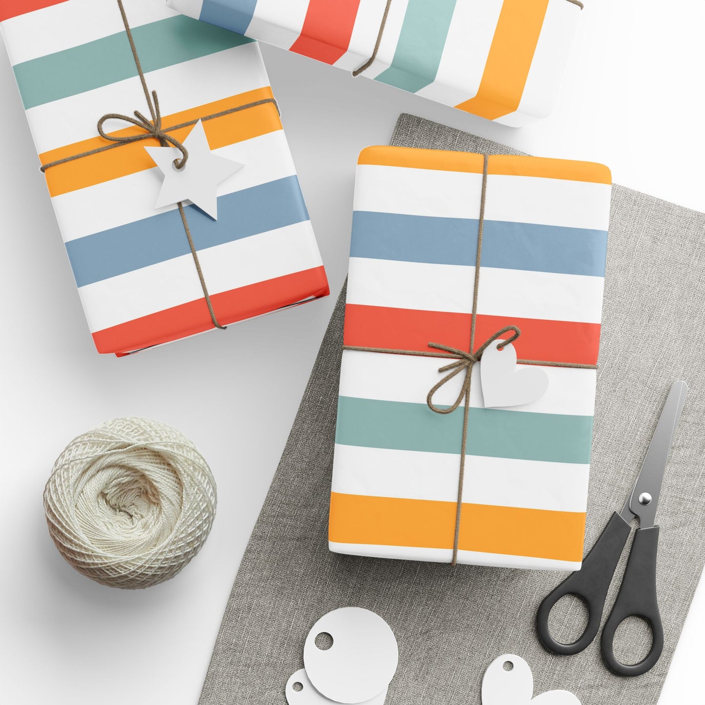 Colorful Striped Wrapping Paper, Gift Wrap for Birthdays, Holidays, and Celebrations, Eco-Friendly Gift Wrap Rolls, Versatile [...]