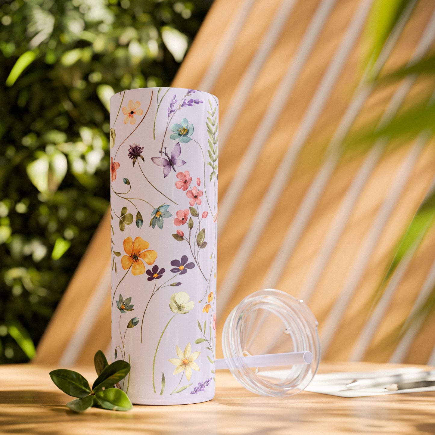 Floral Skinny Tumbler with Straw, 20oz | Elegant Drinkware for Floral Lovers, Eco-Friendly Travel Mug, Perfect Gift for Her, Wedding, [...]