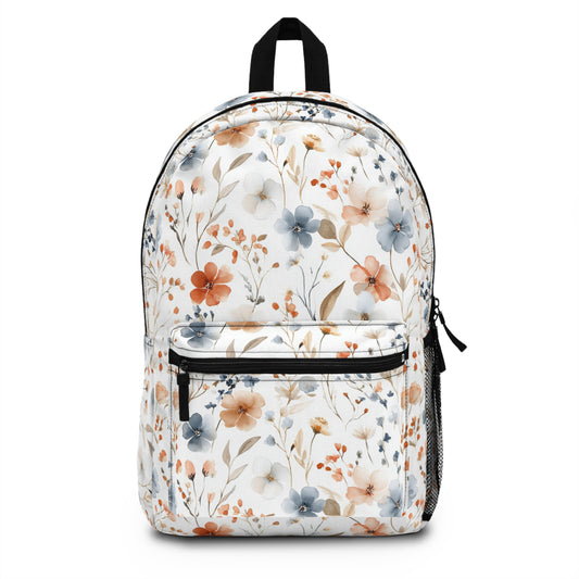 Floral Backpack for Everyday Adventures, Stylish School Bag, Trendy Laptop Carrier, Perfect Gift for Students, Nature-Inspired Design