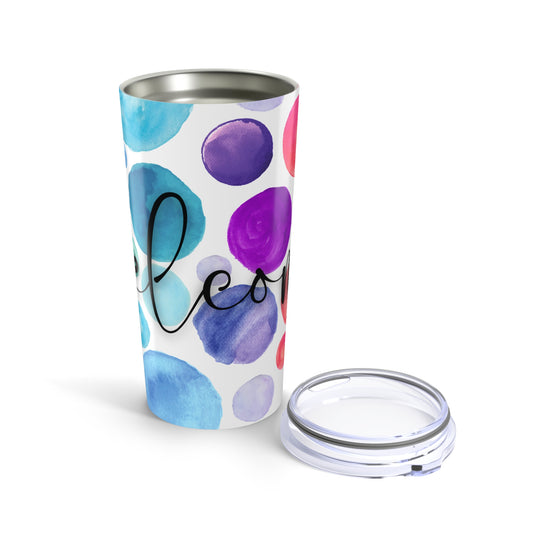 Colorful Watercolor Tumbler - 20oz Insulated Mug, Gift for Her, Travel Cup, Unique Drinkware, Vibrant Kitchen Decor