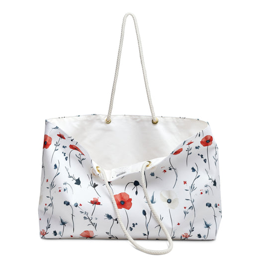Floral Weekender Bag | Stylish Travel Tote, Beach Bag, Gym Bag, Overnight Bag, Gift for Her