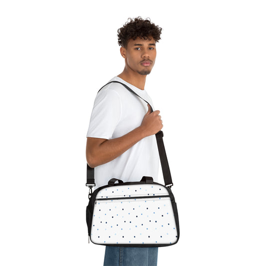 Polka Dot Fitness Handbag | Gym Bag, Workout Tote, Sports Bag, Travel Organizer, Unisex Fitness Accessory