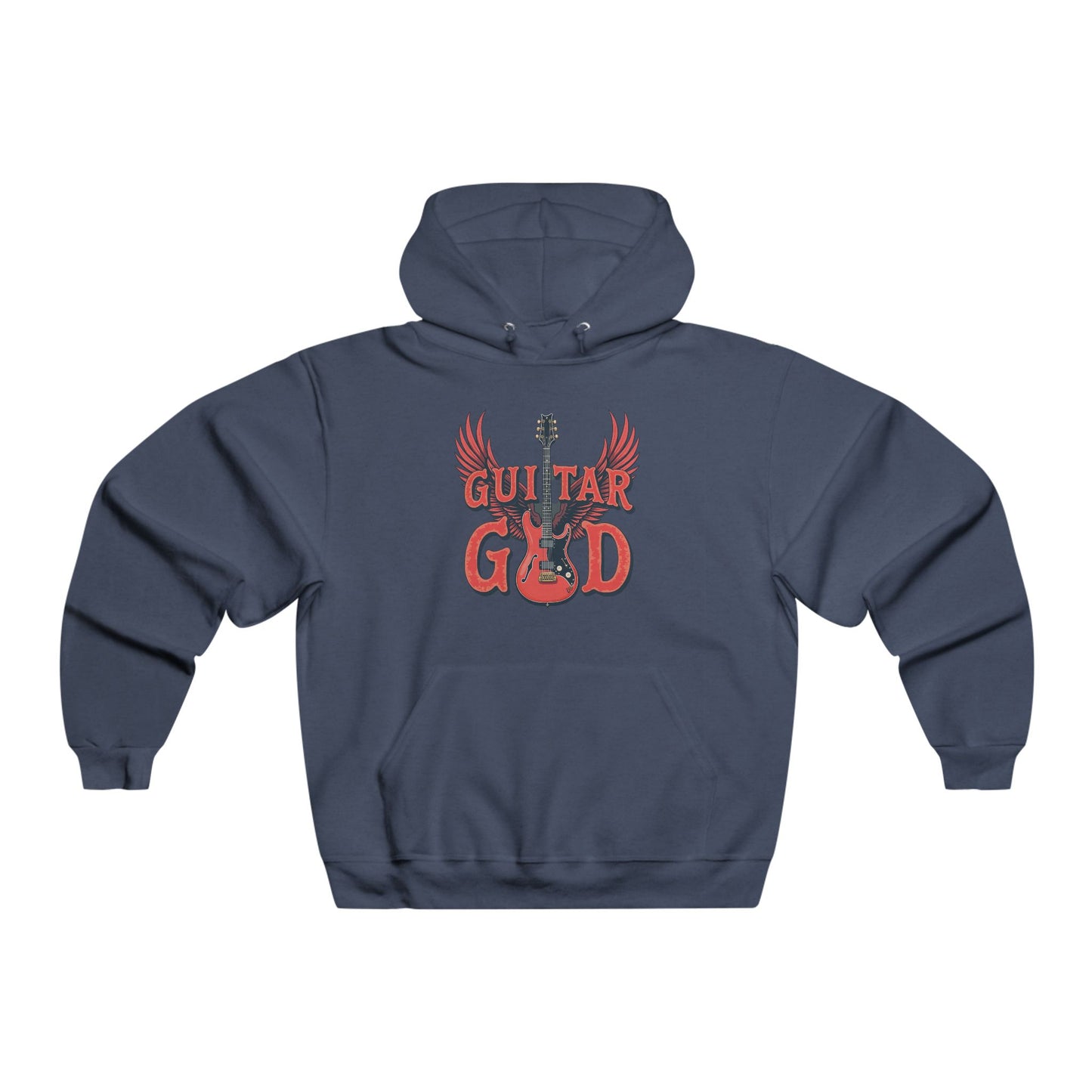 Guitar God Hoodie, Men's Music Sweatshirt, Rock and Roll Gift, Music Lover Apparel, Unique Guitarist Hoodie