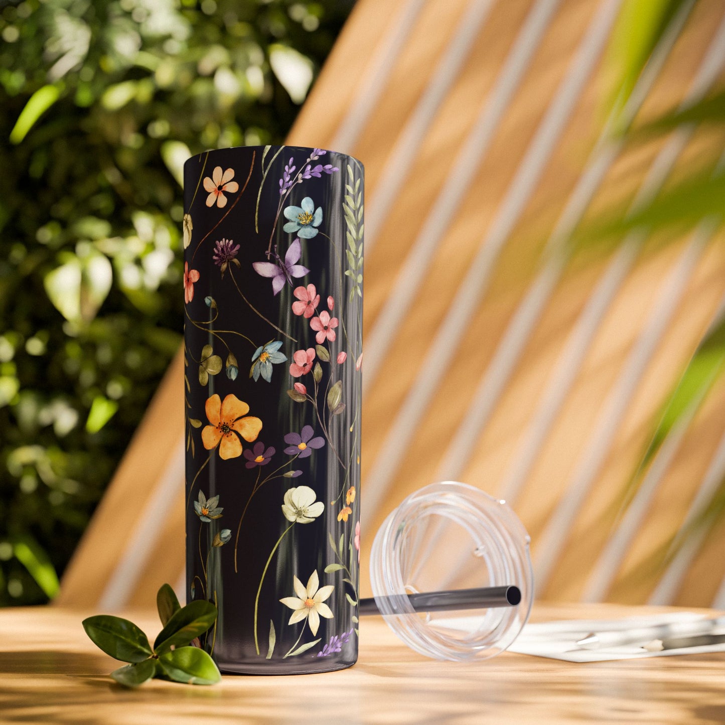 Floral Skinny Tumbler with Straw, 20oz | Elegant Drinkware for Floral Lovers, Eco-Friendly Travel Mug, Perfect Gift for Her, Wedding, [...]
