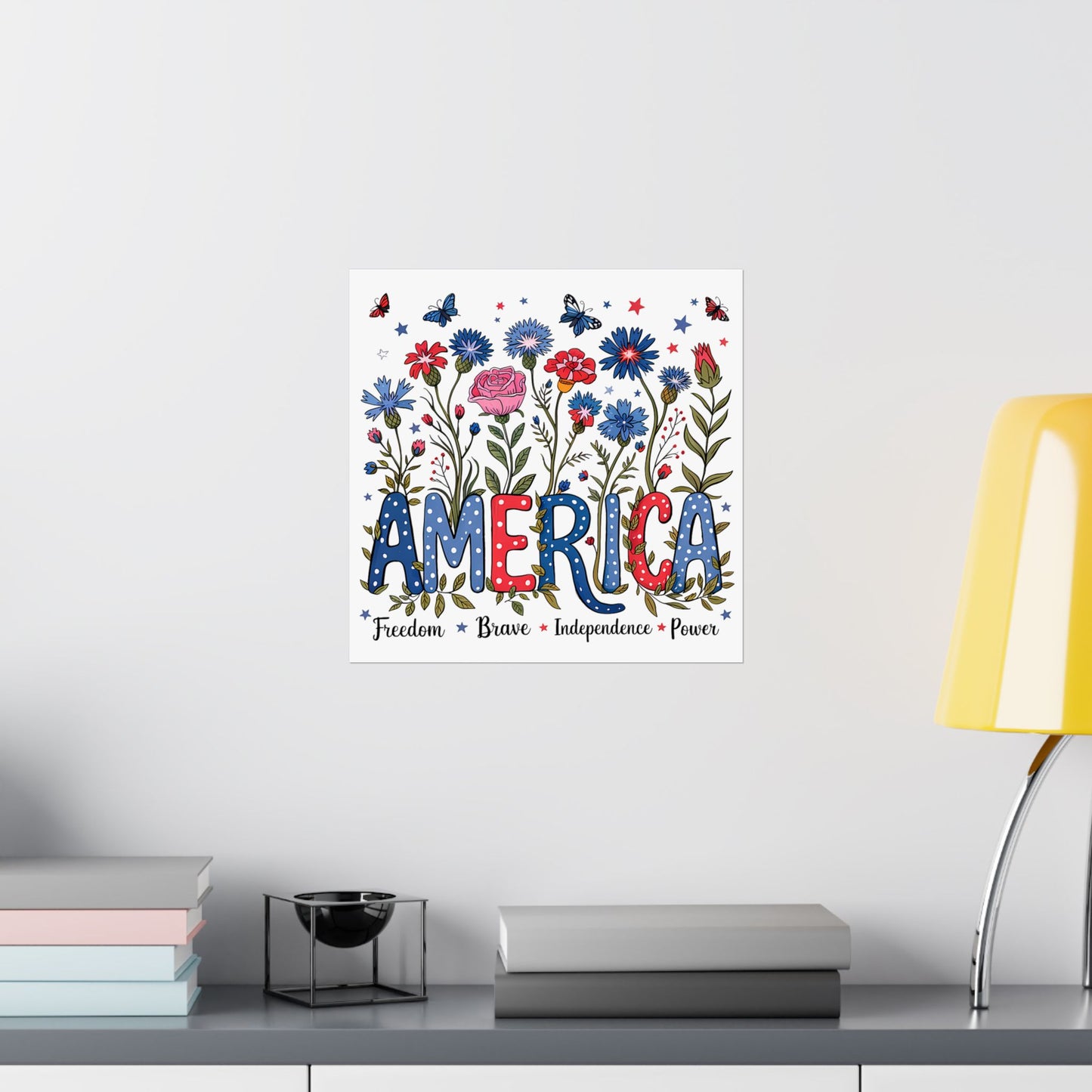 Vibrant Satin Wall Art Poster, Inspirational USA Decor, Freedom Independence Art, Nature Themed Home Decor, Gifts for Americans, 4th [...]