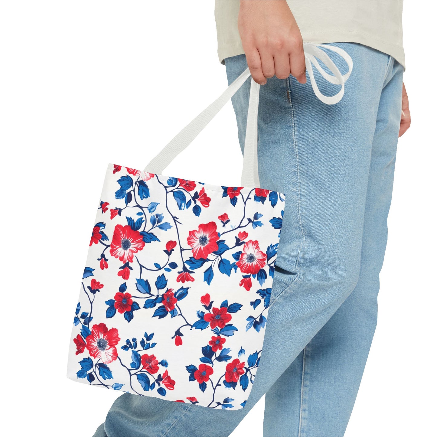 Floral Print Tote Bag, Perfect for Everyday Use, Shopping, Beach Days, Mother’s Day Gift, Eco-Friendly Carryall