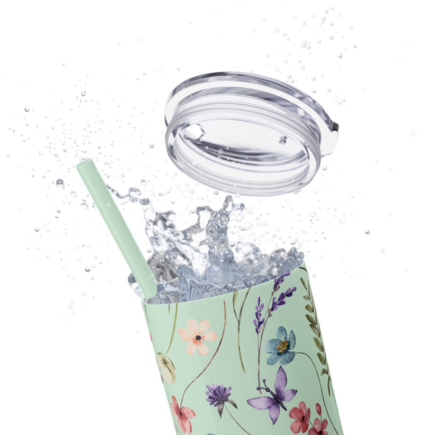 Floral Skinny Tumbler with Straw, 20oz | Elegant Drinkware for Floral Lovers, Eco-Friendly Travel Mug, Perfect Gift for Her, Wedding, [...]