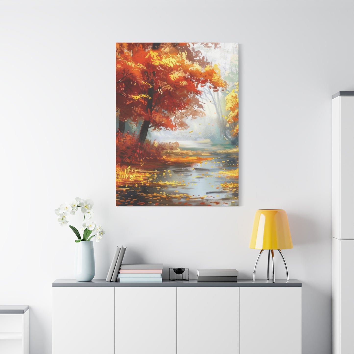 Autumn Serenity Canvas Print, Fall Decor, Home Wall Art, Nature Artwork, Gift for Nature Lovers, Cozy Decorating