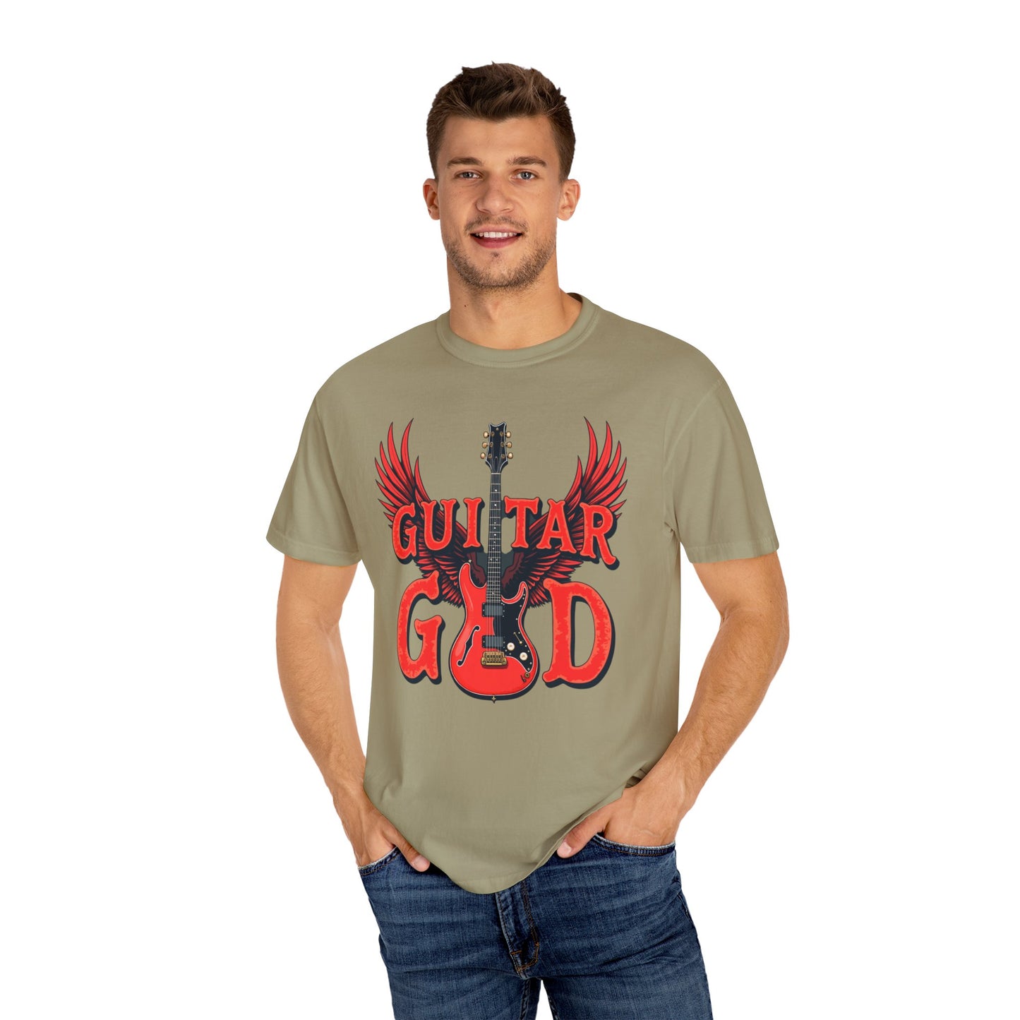 Guitar God T-Shirt, Music Lover Gift, Unisex Graphic Tee, Rock & Roll Apparel, Concert Outfit, Gift for Musicians