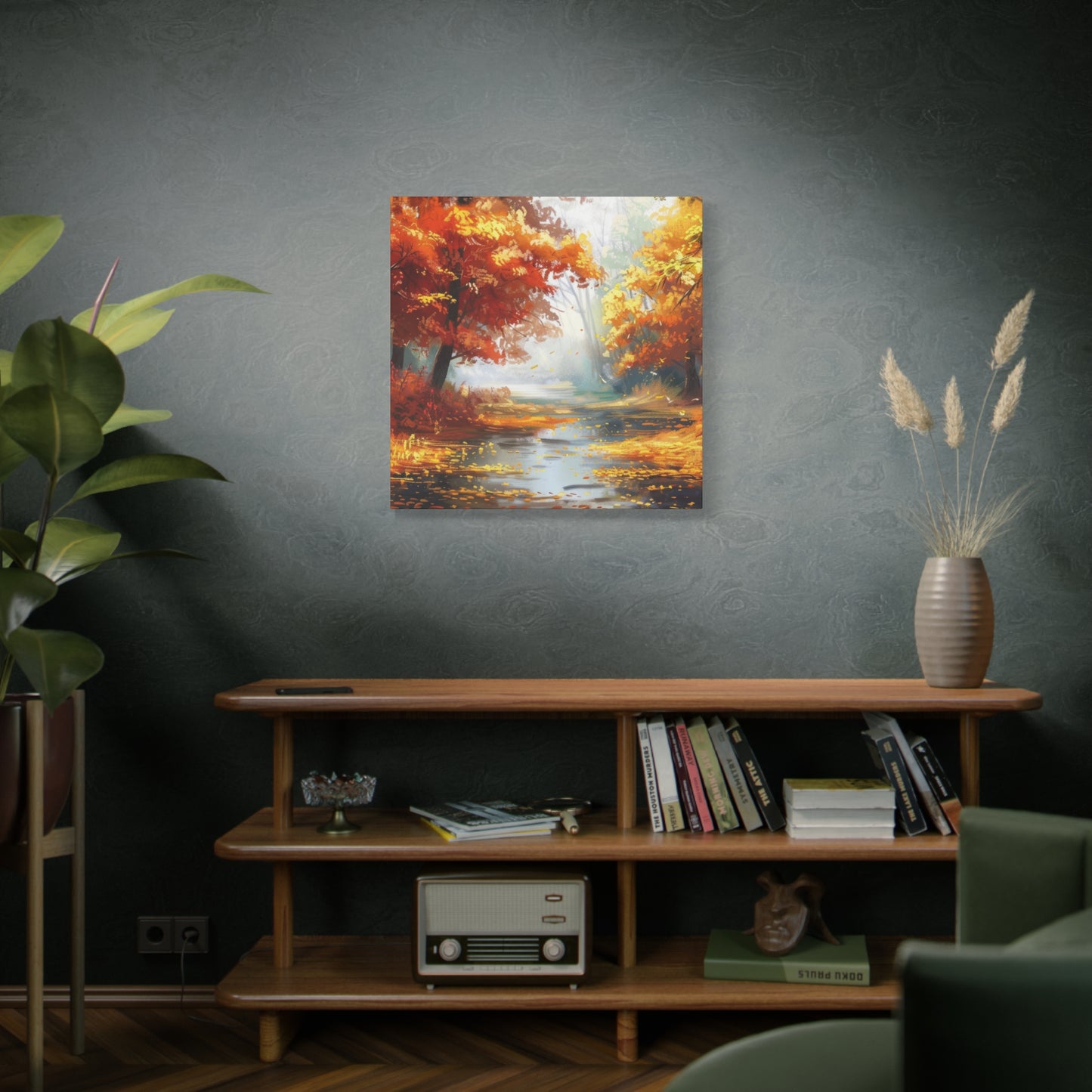 Autumn Serenity Canvas Art, Fall Decor, Nature Wall Art, Seasonal Home Decoration, Cozy Living Room Art