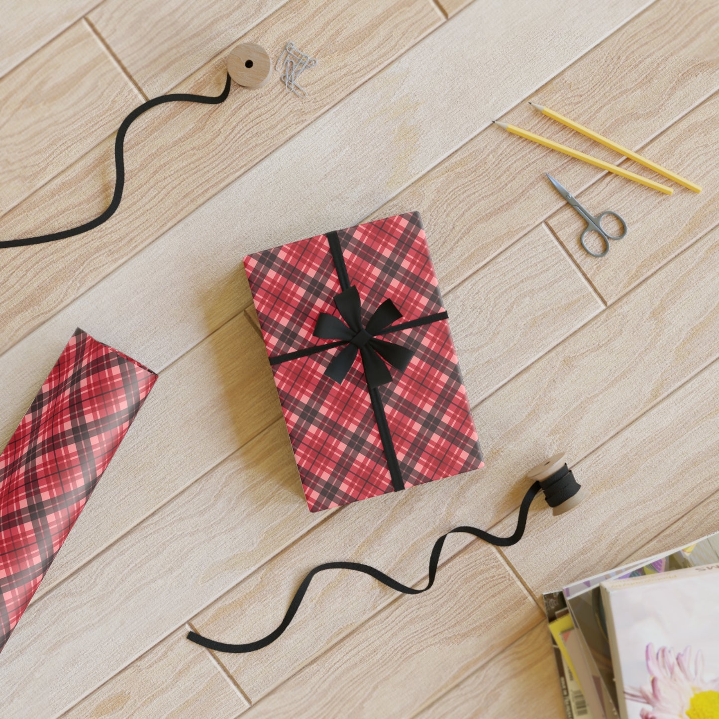 Plaid Gift Wrapping Paper Roll, Holiday Wrap, Birthday Gifts, Christmas Decor, Eco-Friendly Gift Wrap, Rustic Party Supplies, Seasonal [...]