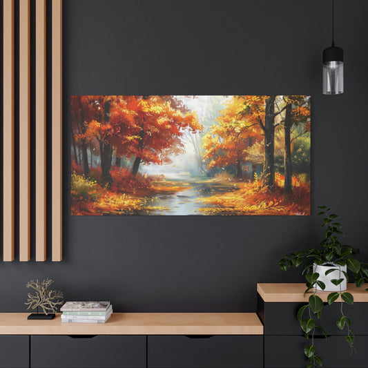 Autumn Serenity Canvas Art, Fall Decor, Nature Wall Art, Seasonal Home Decoration, Cozy Living Room Art