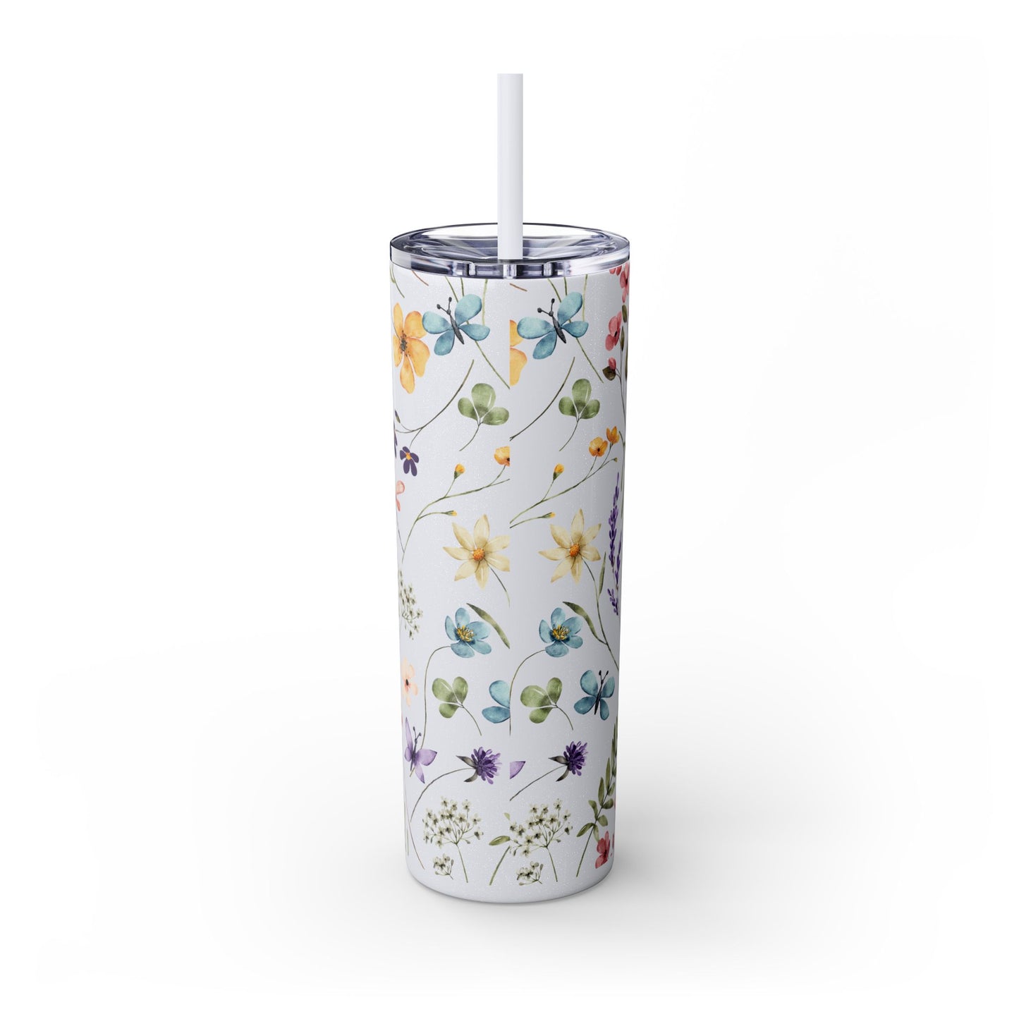 Floral Skinny Tumbler with Straw, 20oz | Elegant Drinkware for Floral Lovers, Eco-Friendly Travel Mug, Perfect Gift for Her, Wedding, [...]