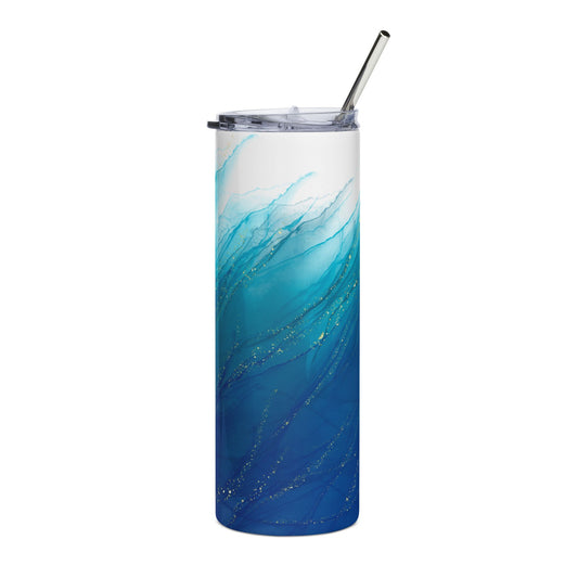 Ocean Wave Stainless Steel Tumbler - 20oz, Travel Cup, Gifts for Her, Beach Lover Accessory, Hydration on the Go