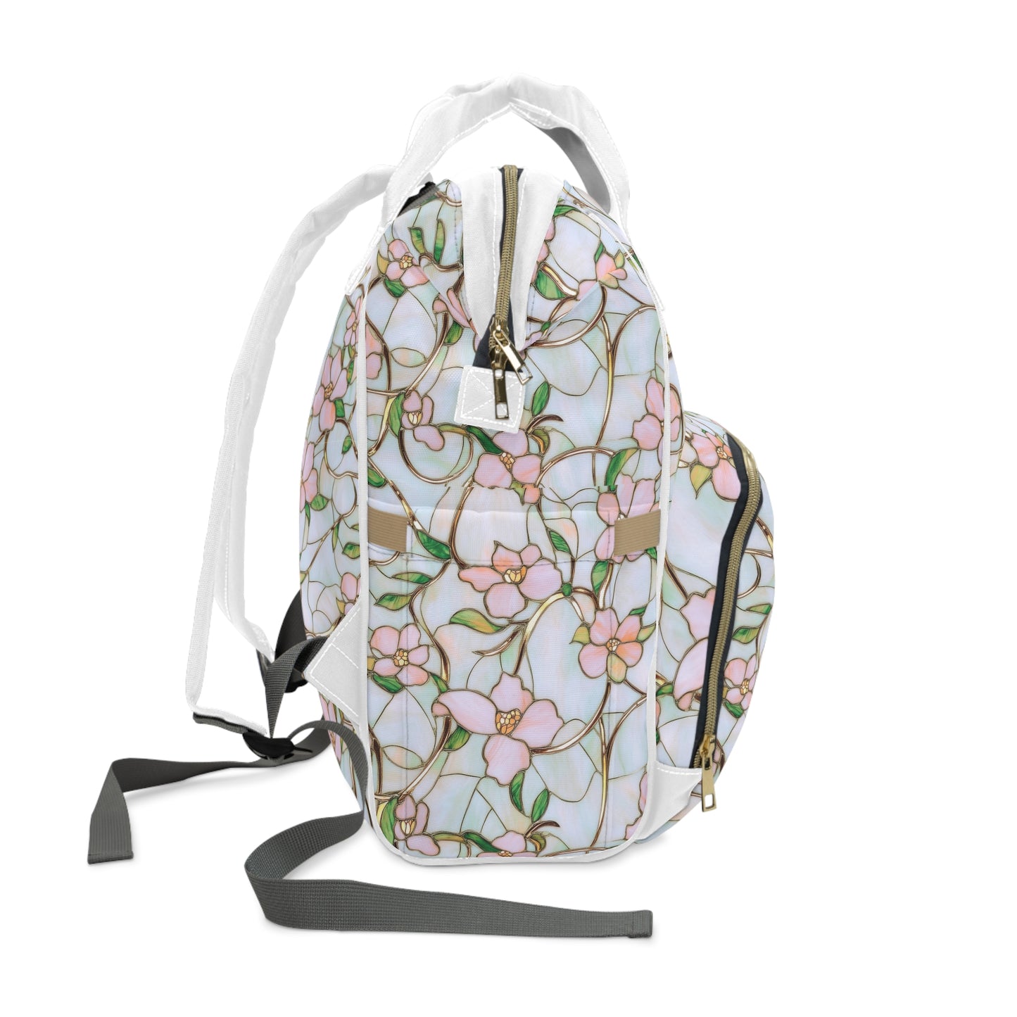 Floral Diaper Backpack for Moms, Stylish Baby Bag, Travel Diaper Bag, Practical Nursery Backpack, Cute Baby Shower Gift