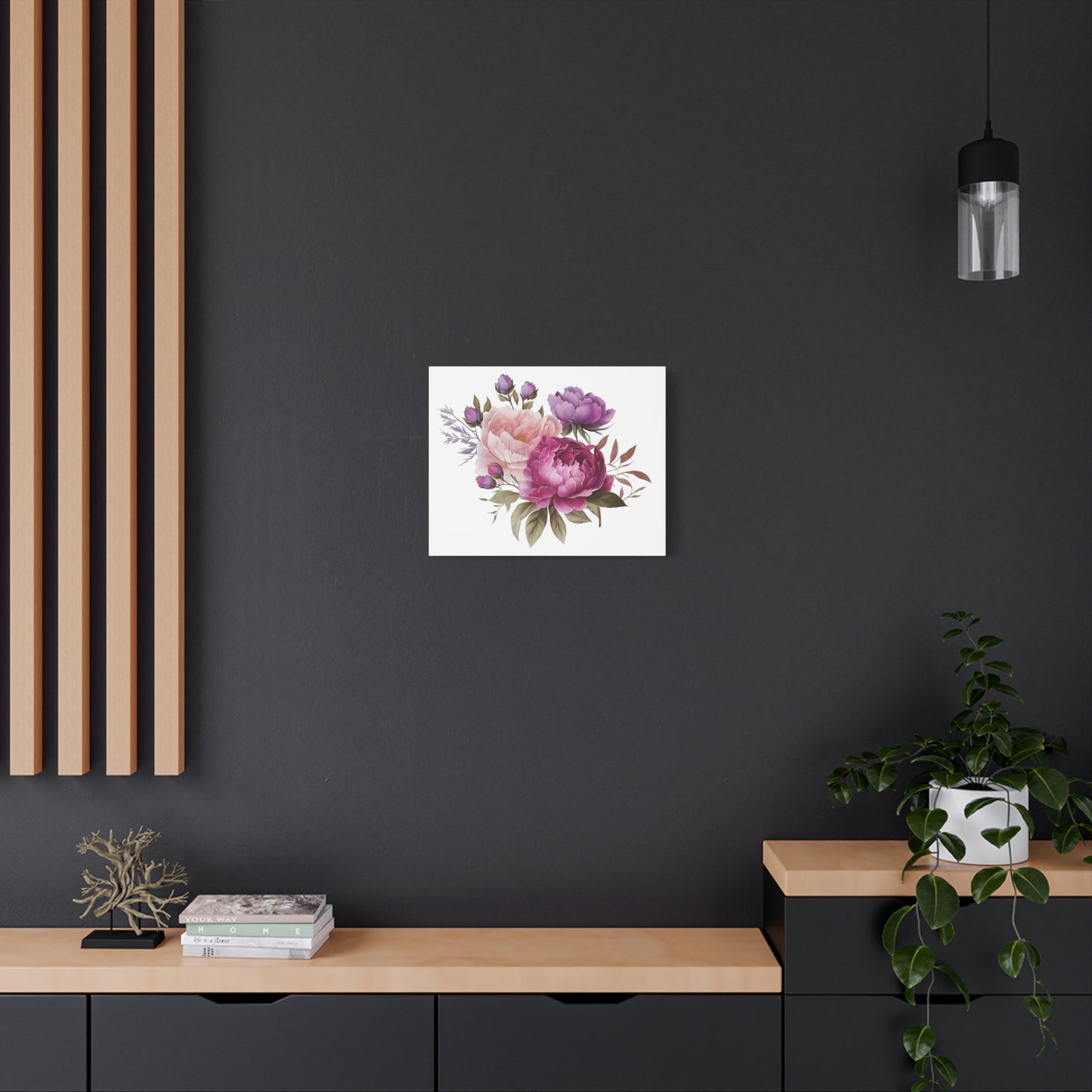Floral Wall Art Canvas, Home Decor, Gift for Her, Peony Art, Living Room Decoration, Mothers Day