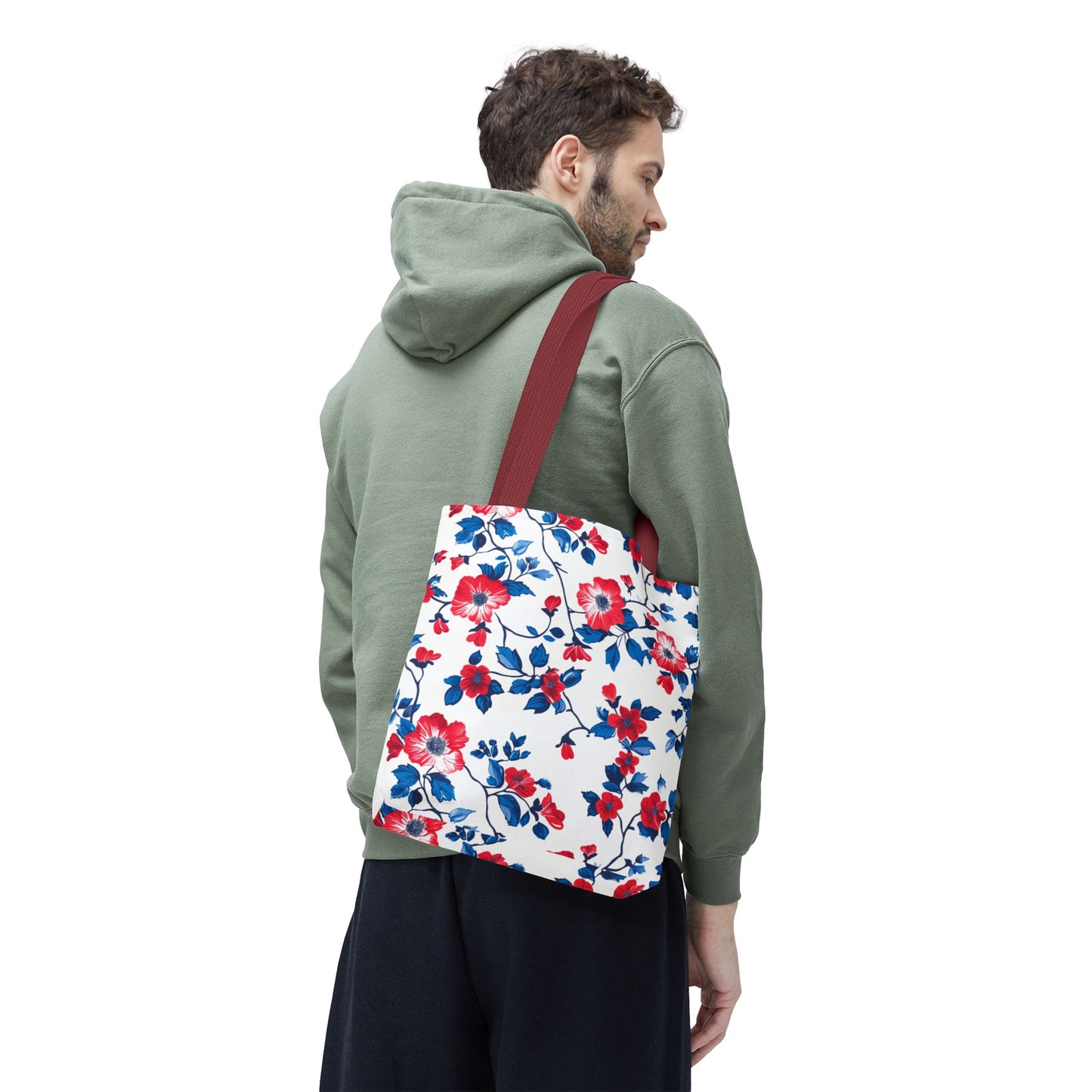 Floral Print Tote Bag, Perfect for Everyday Use, Shopping, Beach Days, Mother’s Day Gift, Eco-Friendly Carryall