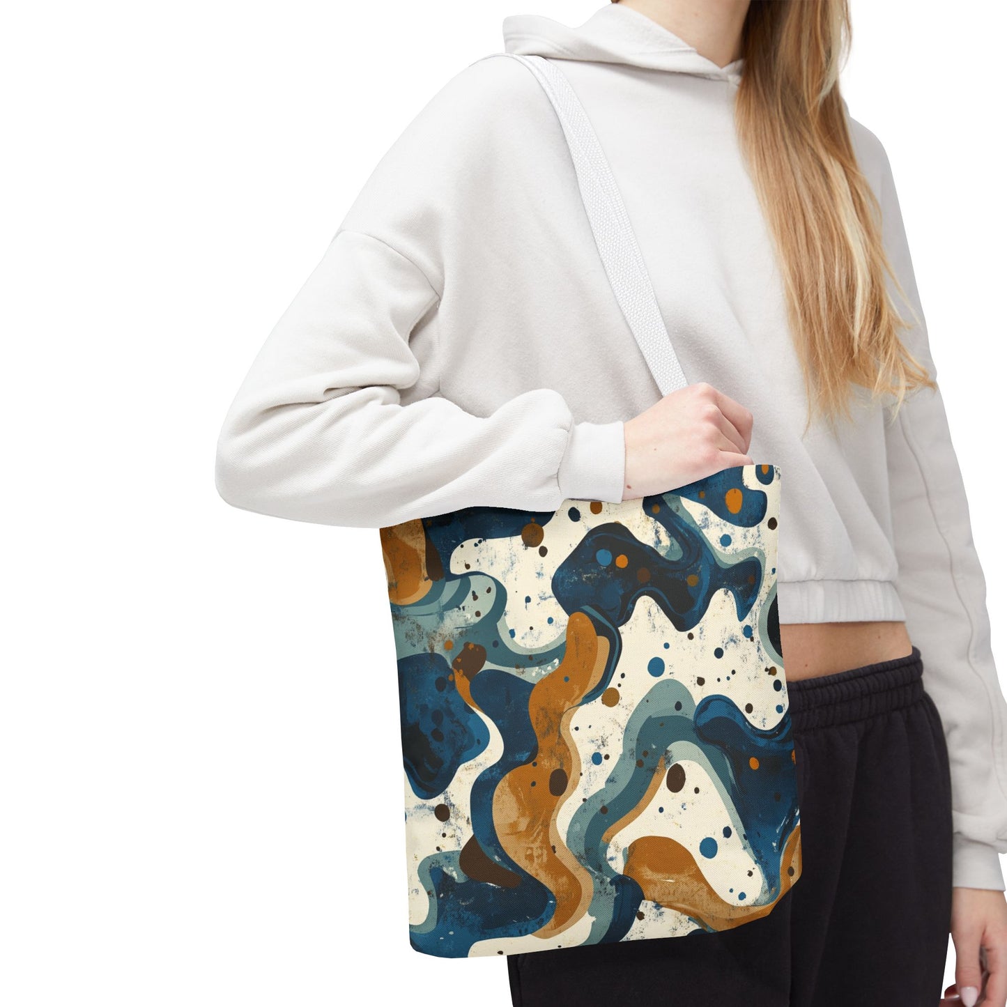 Stylish Abstract Tote Bag, Art-Inspired Carryall, Everyday Tote, Boho Chic Bag, Eco-Friendly Shopping Bag, Unique Gift Idea