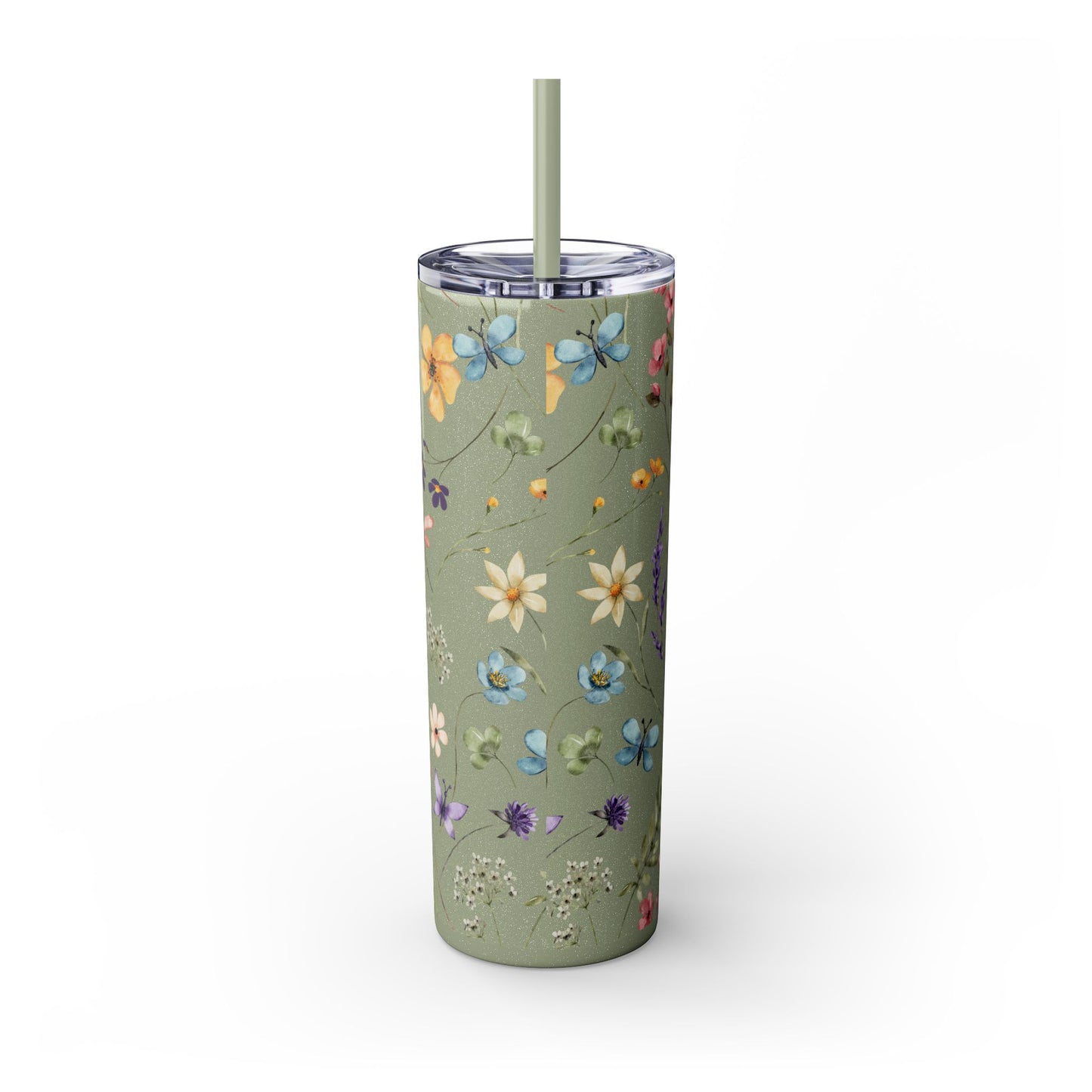 Floral Skinny Tumbler with Straw, 20oz | Elegant Drinkware for Floral Lovers, Eco-Friendly Travel Mug, Perfect Gift for Her, Wedding, [...]