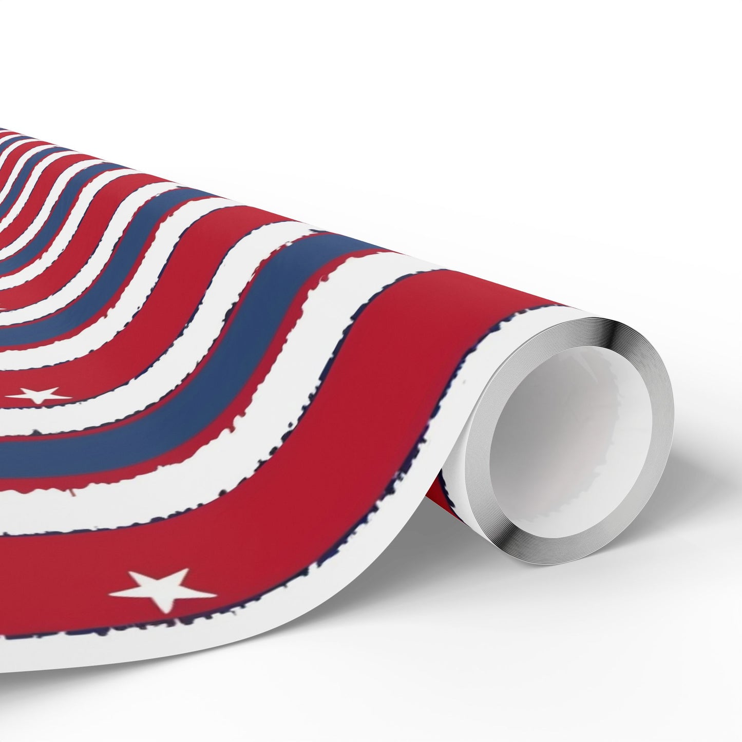 Patriotic Wrapping Paper | Red White Blue Gift Wrap for Independence Day, Memorial Day, Birthday, Holiday Events