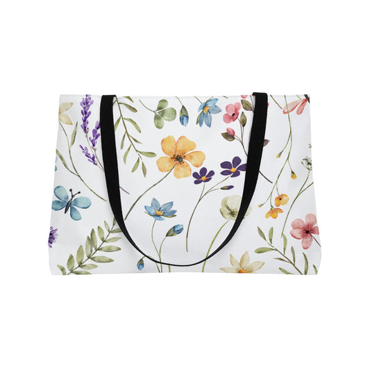 Floral Weekender Tote Bag | Perfect for Travel, Beach Days, Shopping, Gifts, and Picnics | Stylish Floral Design