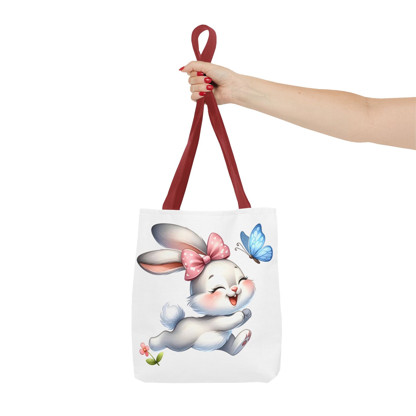 Cute Bunny Tote Bag - Stylish, Practical, Spring Decor, Easter Gift, Floral Shopping