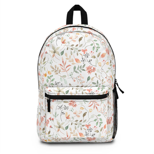 Floral Print Backpack, Stylish School Bag, Trendy Travel Backpack, Floral Design Book Bag, Perfect Gift for Students
