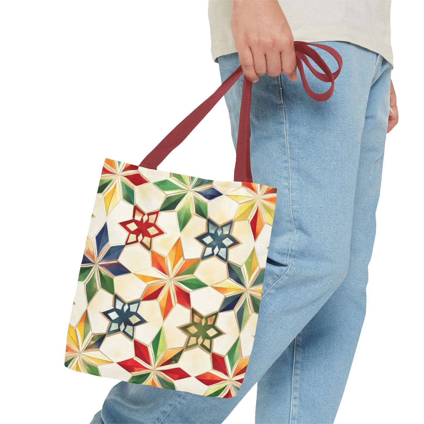 Colorful Geometric Tote Bag - Versatile Shopping Bag, Beach Tote, Gym Bag, Eco-Friendly Gift, Travel Companion