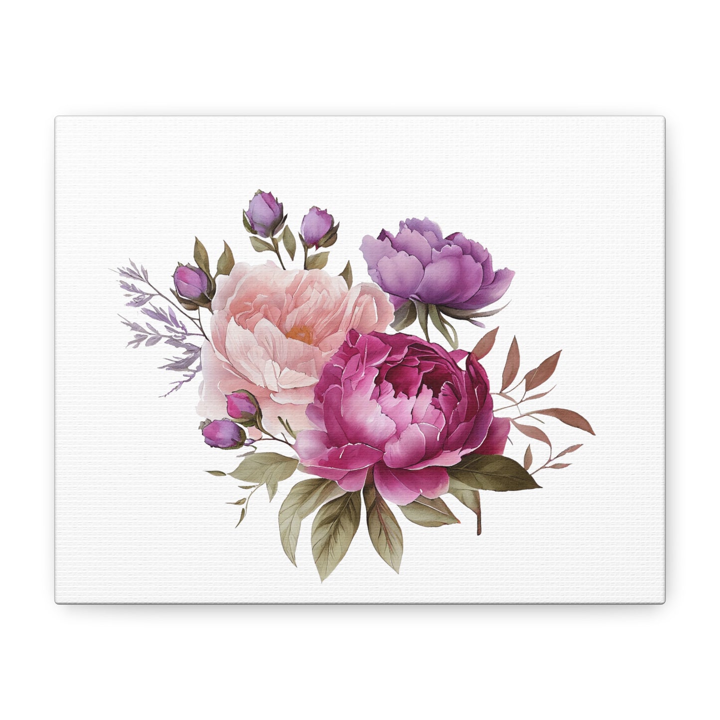 Floral Wall Art Canvas, Home Decor, Gift for Her, Peony Art, Living Room Decoration, Mothers Day