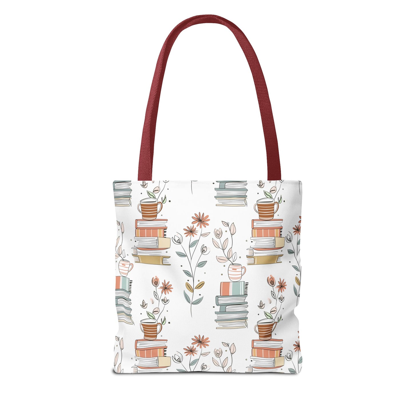 Book Lover's Floral Tote Bag, Perfect for Book Clubs, Library Visits, Eco-Friendly Gift, Reading Enthusiasts, Study Essentials