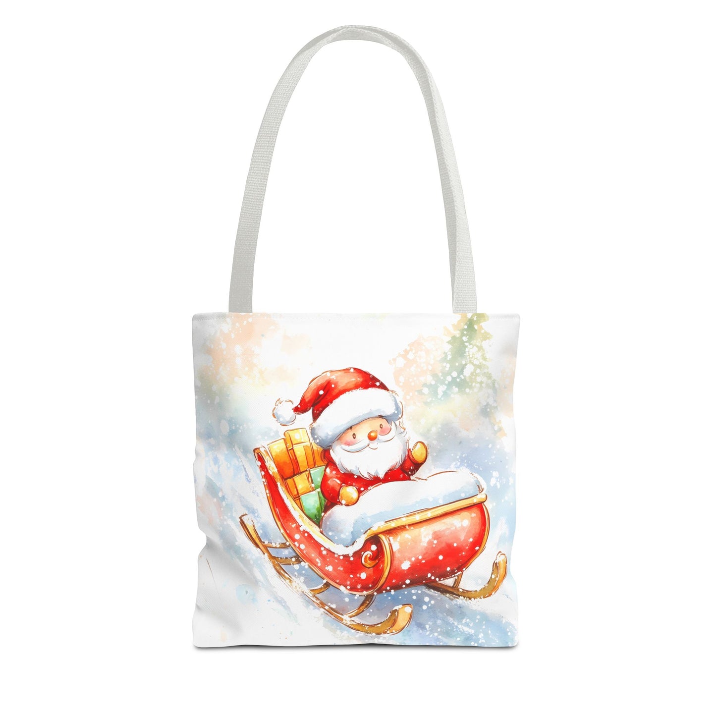 Festive Santa Sleigh Tote Bag