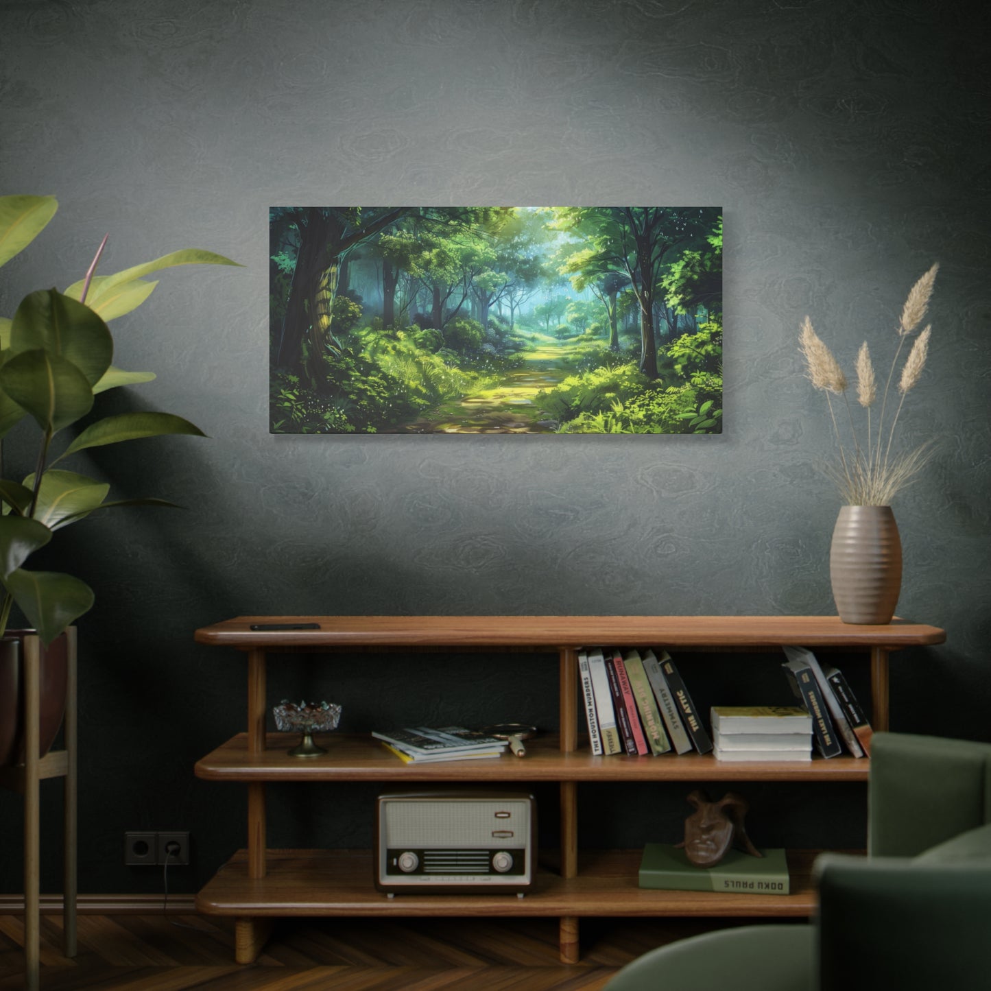 Serene Forest Canvas Print, Nature Wall Art, Home Decor, Gift for Nature Lovers, Eco-Friendly Artwork, Meditation Decoration