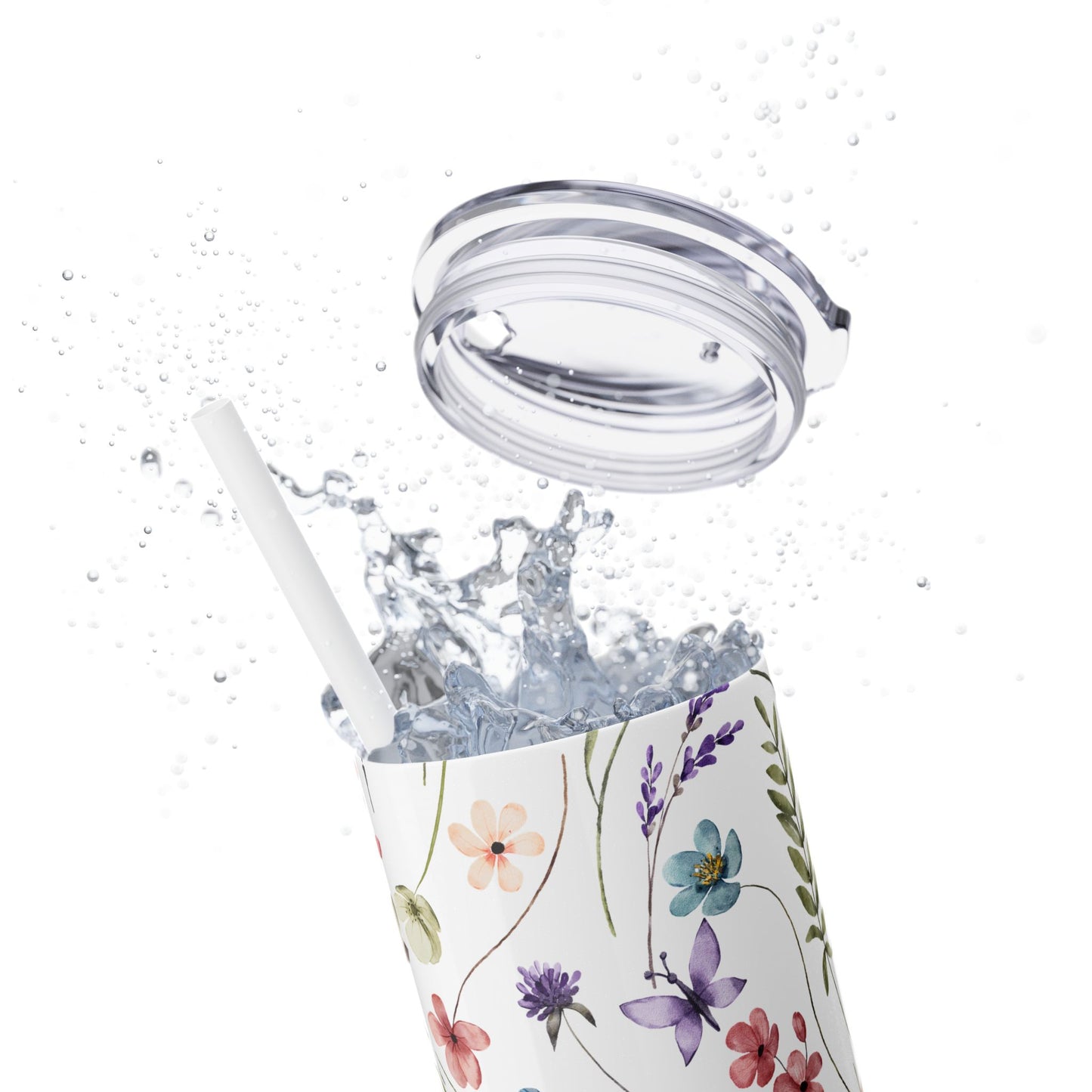 Floral Skinny Tumbler with Straw, 20oz | Elegant Drinkware for Floral Lovers, Eco-Friendly Travel Mug, Perfect Gift for Her, Wedding, [...]